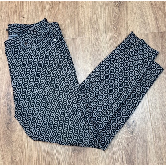 J.McLaughlin Pants - J.McLaughlin Pants Printed Pull On Stretch Zipper Womens 6 Casual Preppy Office